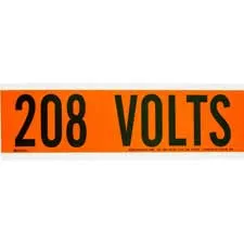 208 Volts Conduit and Voltage Labels| Buy online