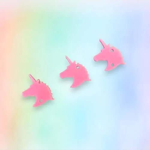 20mm Unicorn Cameo Charms - 10 Pairs