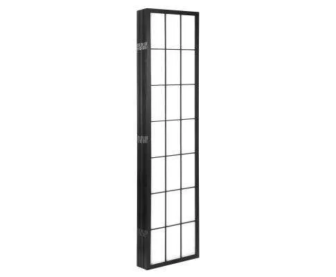 6 Panel Room Divider Screen Privacy Dividers Pine Wood Stand - Black