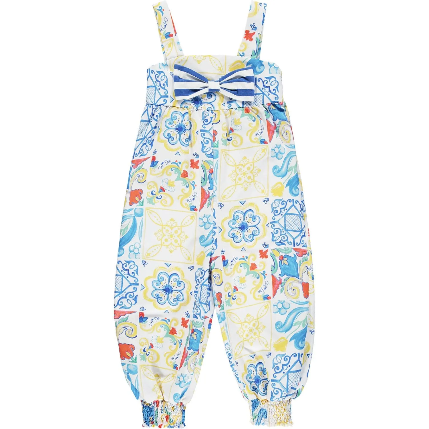 A DEE - Tile Print Two Piece Dungaree Set