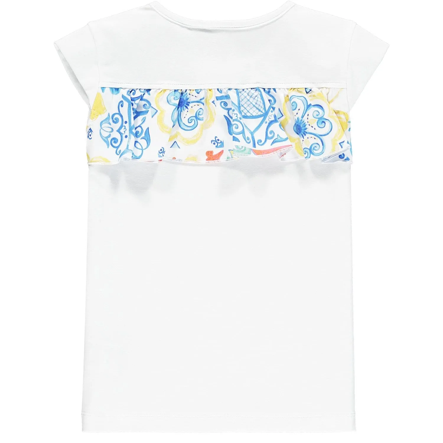 A DEE - Tile Print Two Piece Skirt Set - White/Blue