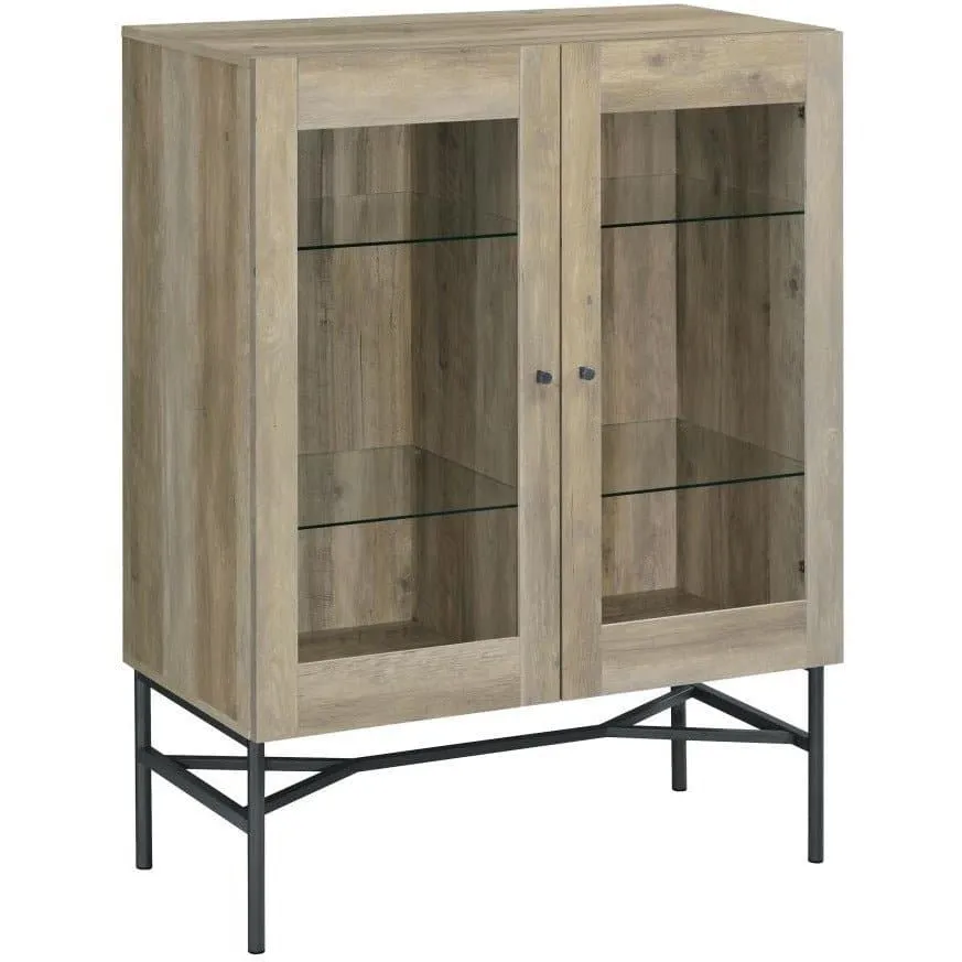 Accent Cabinet With Glass Shelves