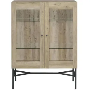 Accent Cabinet With Glass Shelves