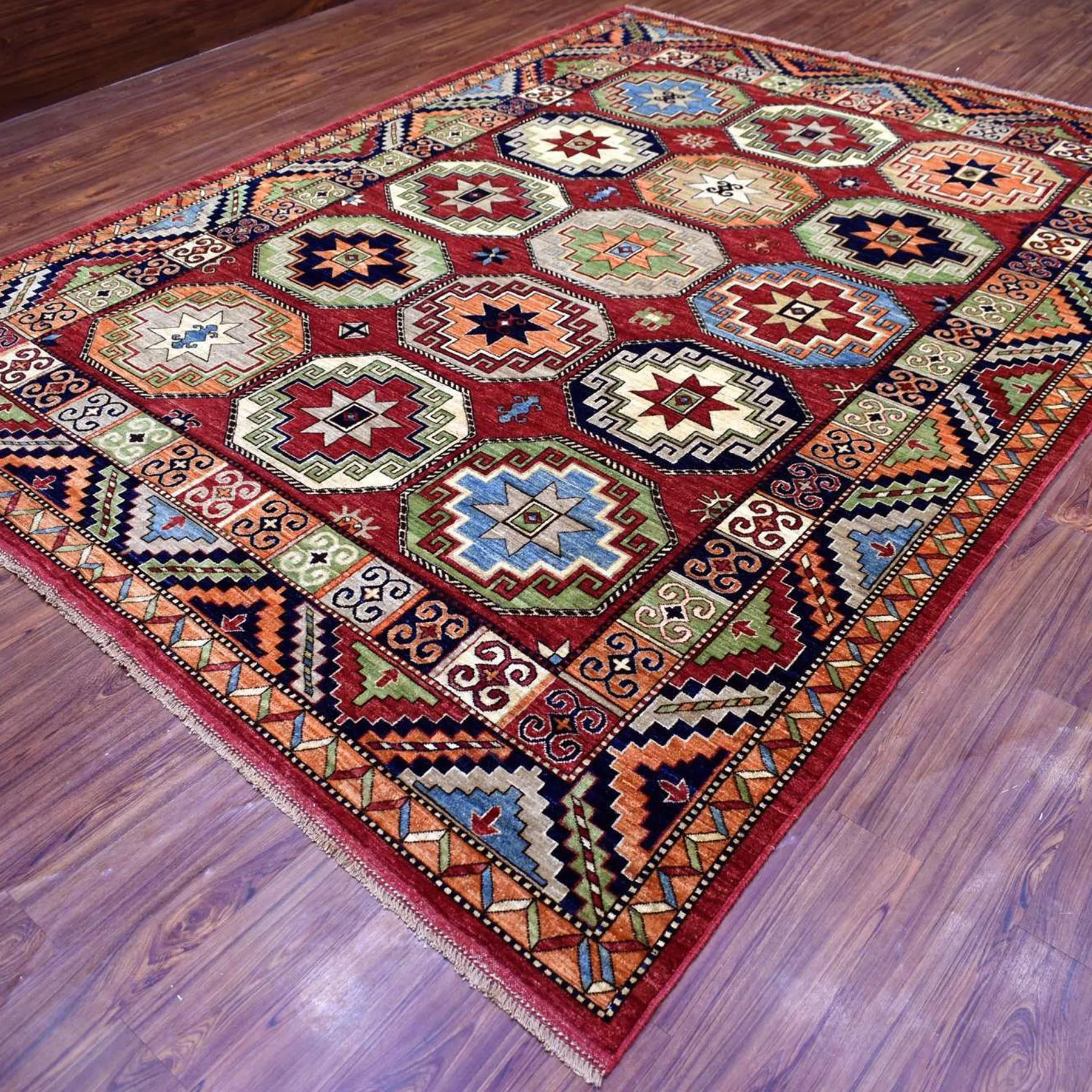 Afghan Hand-Knotted Peshawar Handmade Wool Rug (Size 9.1 X 12.0) Cwral-8841