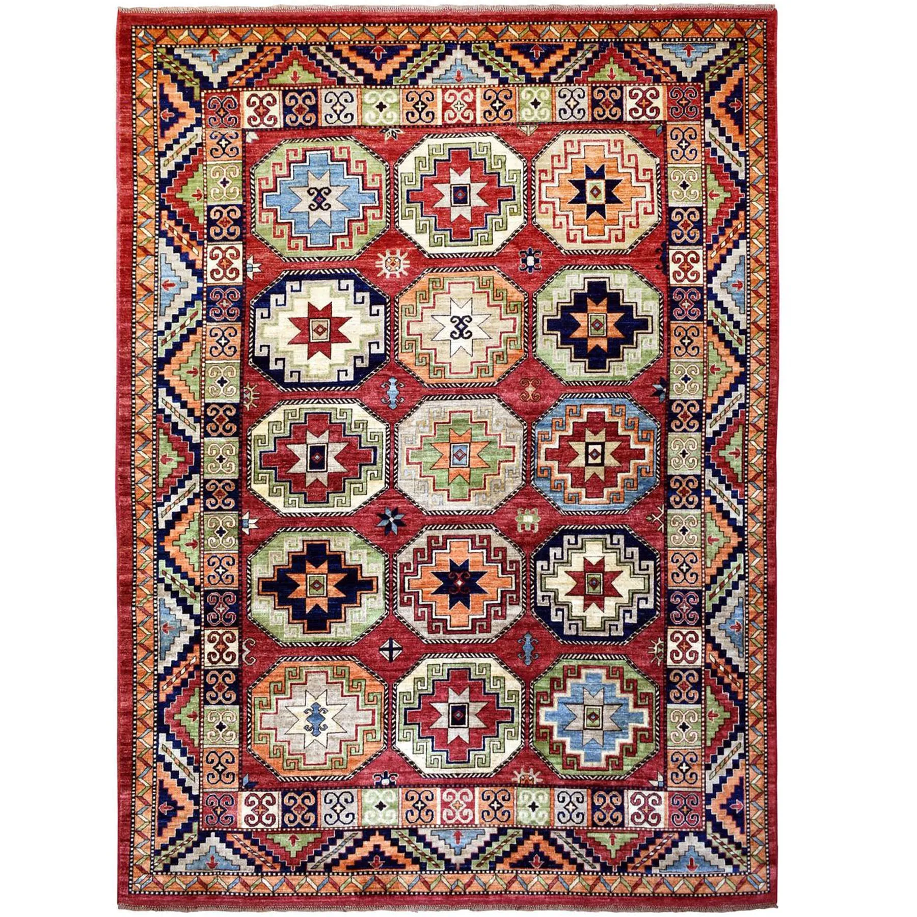 Afghan Hand-Knotted Peshawar Handmade Wool Rug (Size 9.1 X 12.0) Cwral-8841