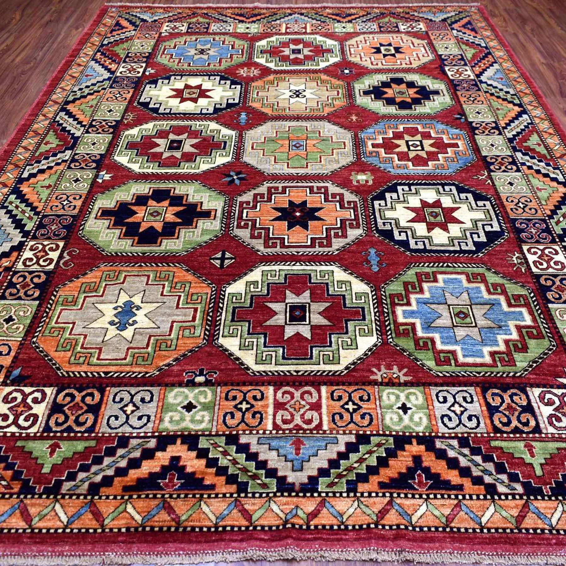 Afghan Hand-Knotted Peshawar Handmade Wool Rug (Size 9.1 X 12.0) Cwral-8841