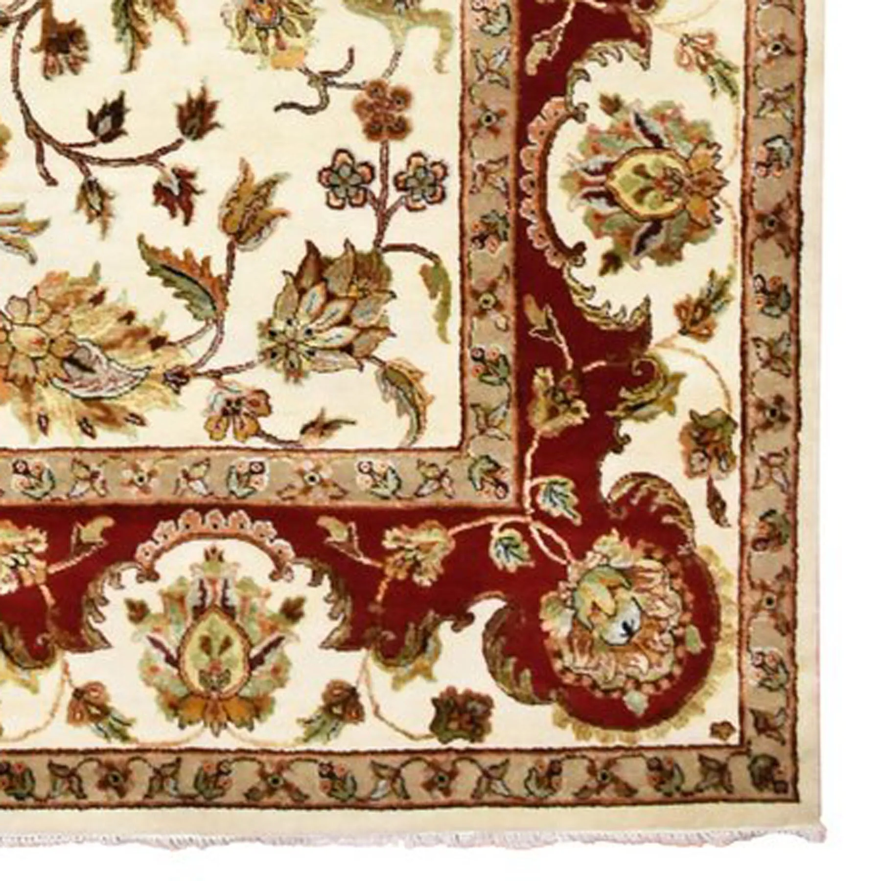 All Over Floral Design Wool & Silk Handmade Oriental Rug (Size 8.0 X 10.0) Cwral-9912