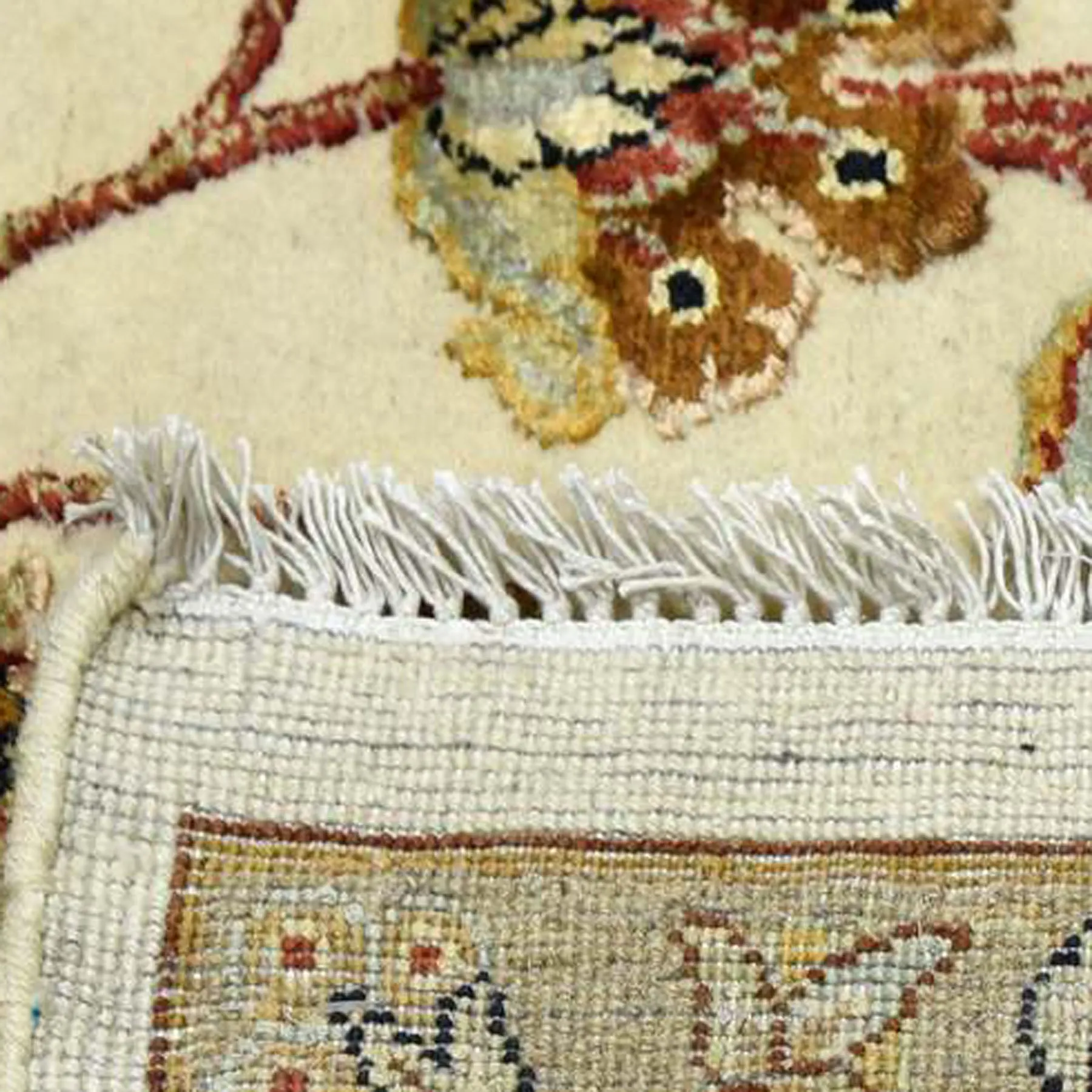 All Over Floral Design Wool & Silk Handmade Oriental Rug (Size 8.0 X 10.0) Cwral-9912