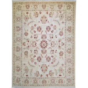 All Over Floral Design Wool Handmade Oriental Rug (Size 8.5 X 11.0) Cwral-10863