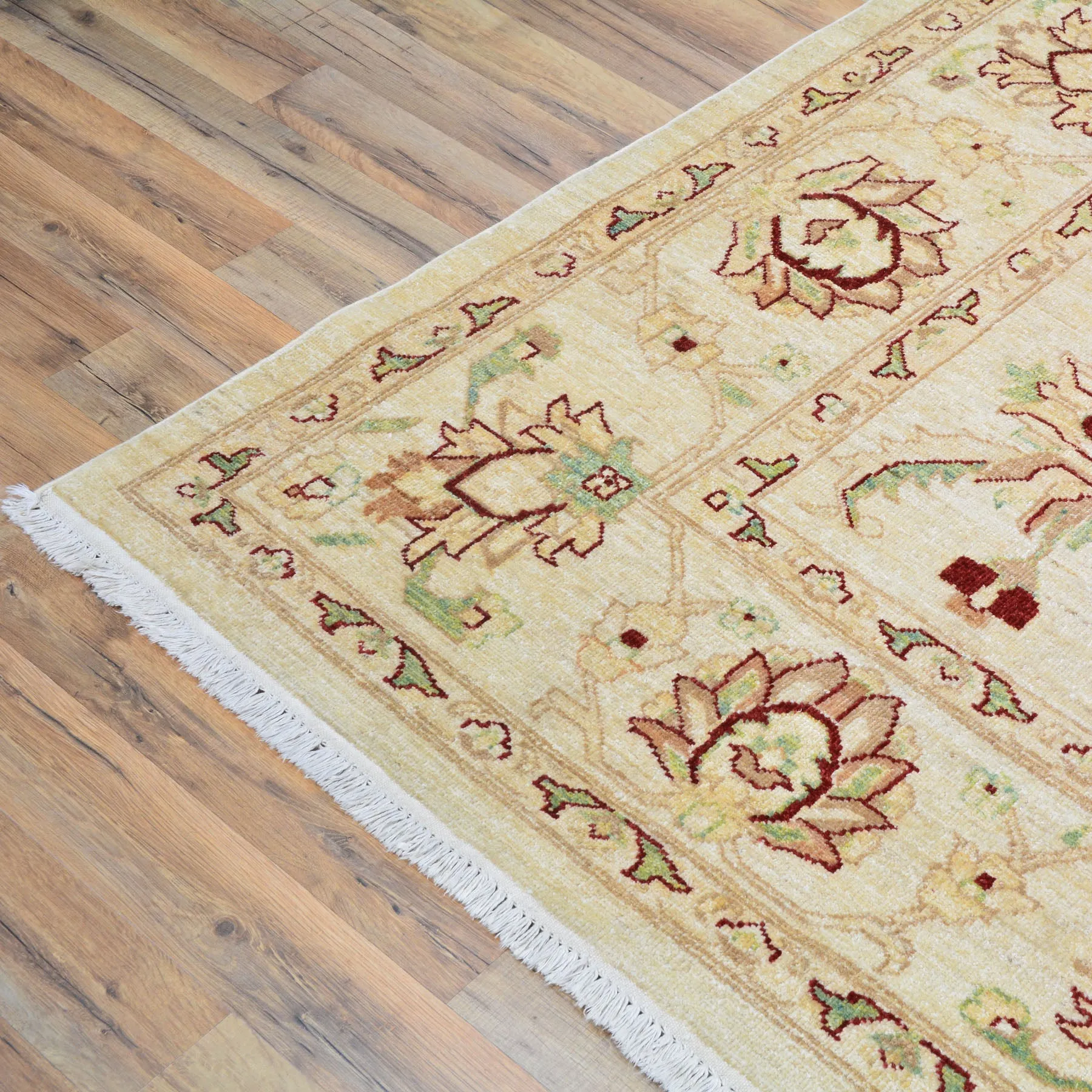 All Over Floral Design Wool Handmade Oriental Rug (Size 8.5 X 11.0) Cwral-10863