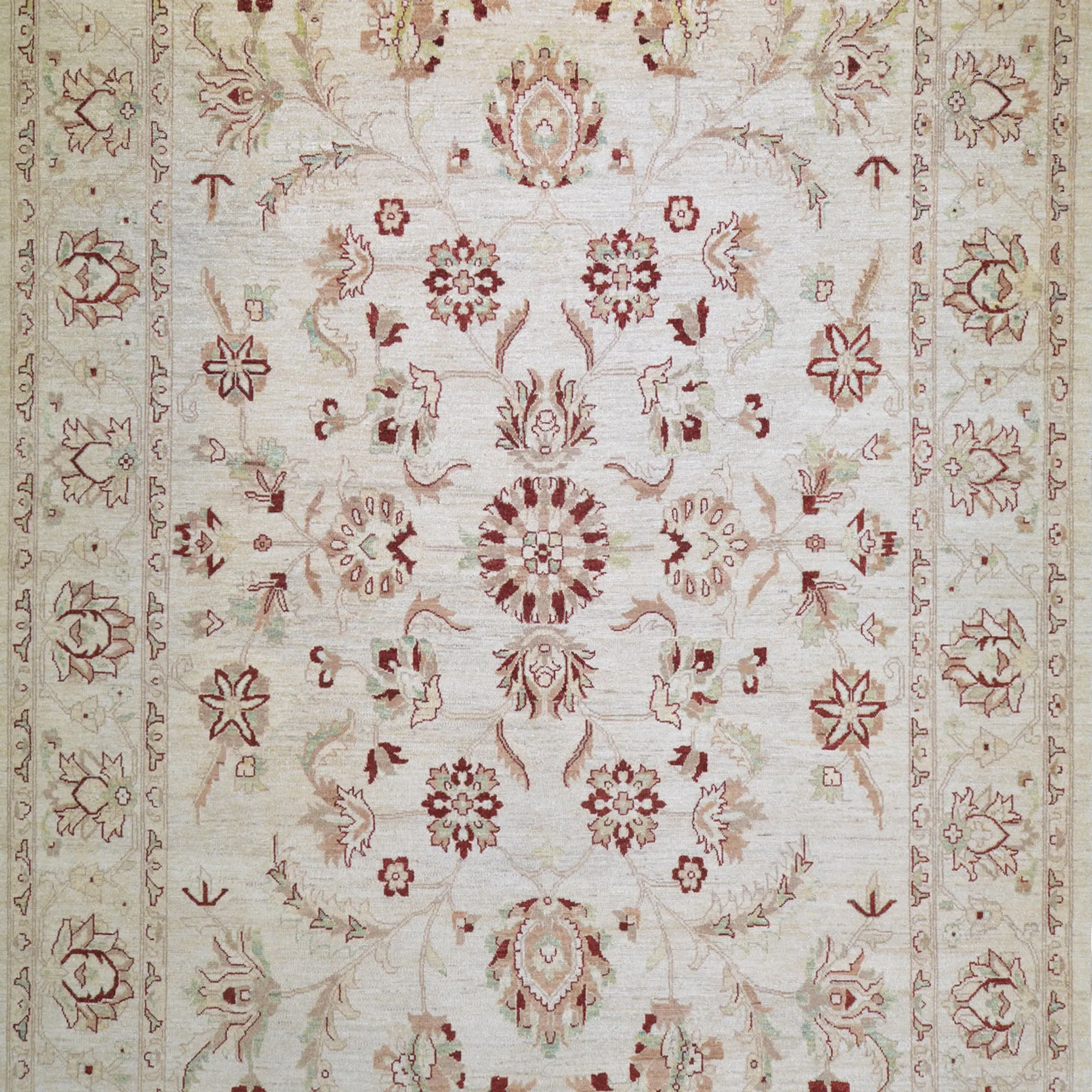All Over Floral Design Wool Handmade Oriental Rug (Size 8.5 X 11.0) Cwral-10863