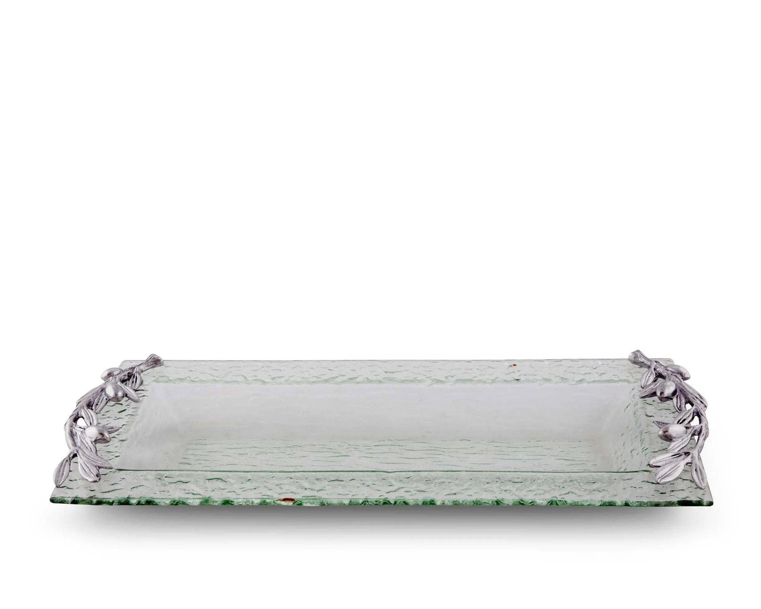 Arthur Court Olive Oblong Glass Serving Tray