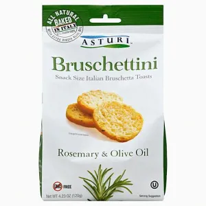 Asturi - 'Bruschettini' Rosemary & Olive Bruschetta Toasts (120G)