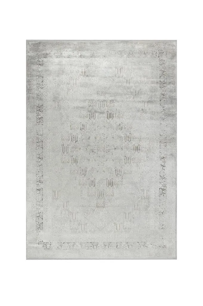 Aura Gray Bamboo Woven Modern Living Room Rug 2825