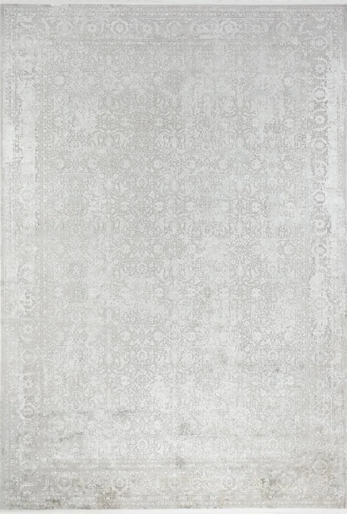 Aura Gray Bamboo Woven Modern Living Room Rug 2871