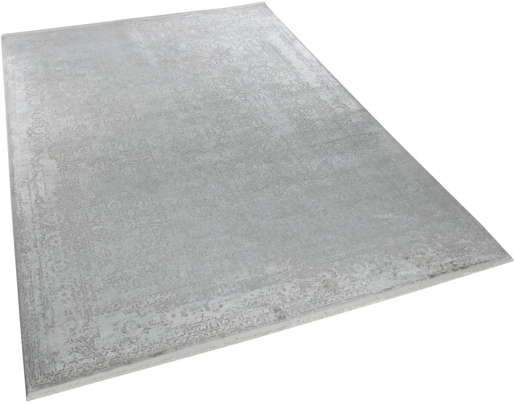 Aura Gray Bamboo Woven Modern Living Room Rug 2871