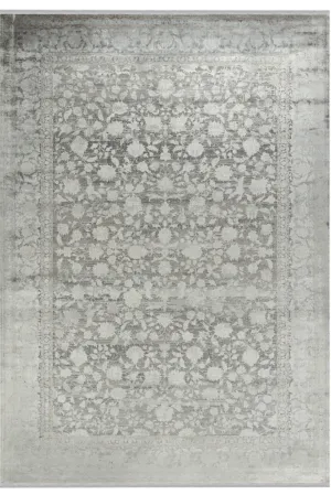 Aura Gray Bamboo Woven Modern Living Room Rug 2881