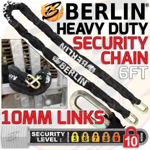 BERLIN 6FT LONG 10MM LINKS SECURITY CHAIN