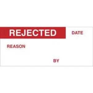Bilingual REJECTED Labels| Buy online