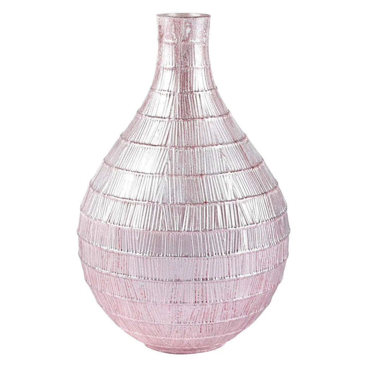 Blush Bamboo 14 Mouth Blown Glass Vase"