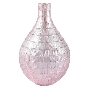 Blush Bamboo 14 Mouth Blown Glass Vase"
