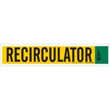Brady Ammonia (IIAR) Pipe Marker: RECIRCULATOR/ Buy Online
