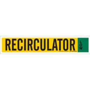 Brady Ammonia (IIAR) Pipe Marker: RECIRCULATOR/ Buy Online