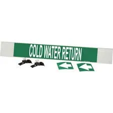 Brady COLD WATER RETURN Pipe Marker|Buy Online