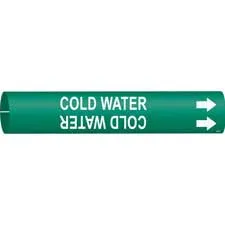 Brady COLD WATER Snap-On/Strap-On Pipe Marker|Buy Online