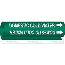 Brady DOMESTIC COLD WATER High Performance Pipe Markers|Buy Online