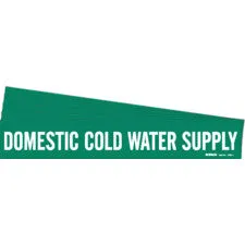 Brady DOMESTIC COLD WATER Pipe Marker|Buy Online