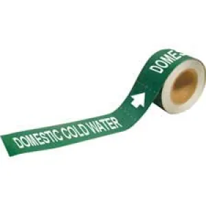 Brady DOMESTIC COLD WATER Pipe Markers-To-Go|Buy Online