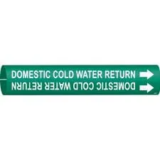 Brady DOMESTIC COLD WATER RETURN Snap-On/Strap-On Pipe Marker|Buy Online