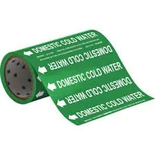 Brady DOMESTIC COLD WATER Roll Form Pipe Marker|Buy Online