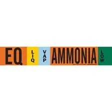 Brady EQ LIQVAP AMMONIA LOW Pipe Marker/ Buy Online