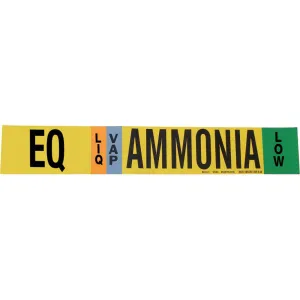 Brady EQ VAP LIQ AMMONIA LOW Pipe Marker/ Buy Online