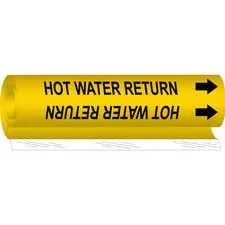 Brady HOT WATER RETURN High Performance Pipe Marker|Buy Online