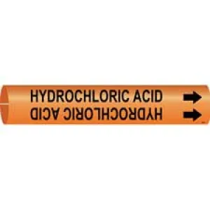 Brady HYDROCHLORIC ACID Snap-On Pipe Marker|Buy Online