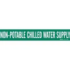 Brady NON-POTABLE CHILLED WATER SUPPLY Polyester Pipe Markers|Buy Online