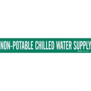 Brady NON-POTABLE CHILLED WATER SUPPLY Polyester Pipe Markers|Buy Online