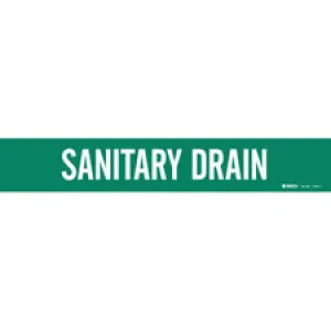 Brady SANITARY DRAIN Pipe Marker|Buy Online