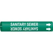 Brady SANITARY SEWER Snap-On Pipe Marker|Buy Online