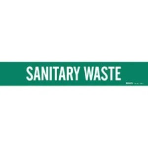 Brady SANITARY WASTE Pipe Marker|Buy Online