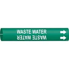 Brady WASTE WATER Snap-On Pipe Marker|Buy Online