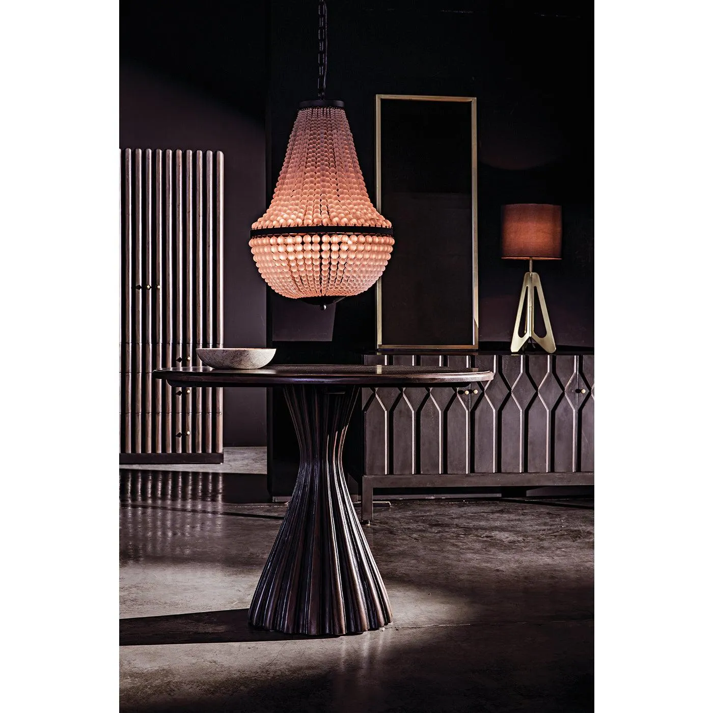 Candis Lamp with Black Shade, Metal with Brass Finish