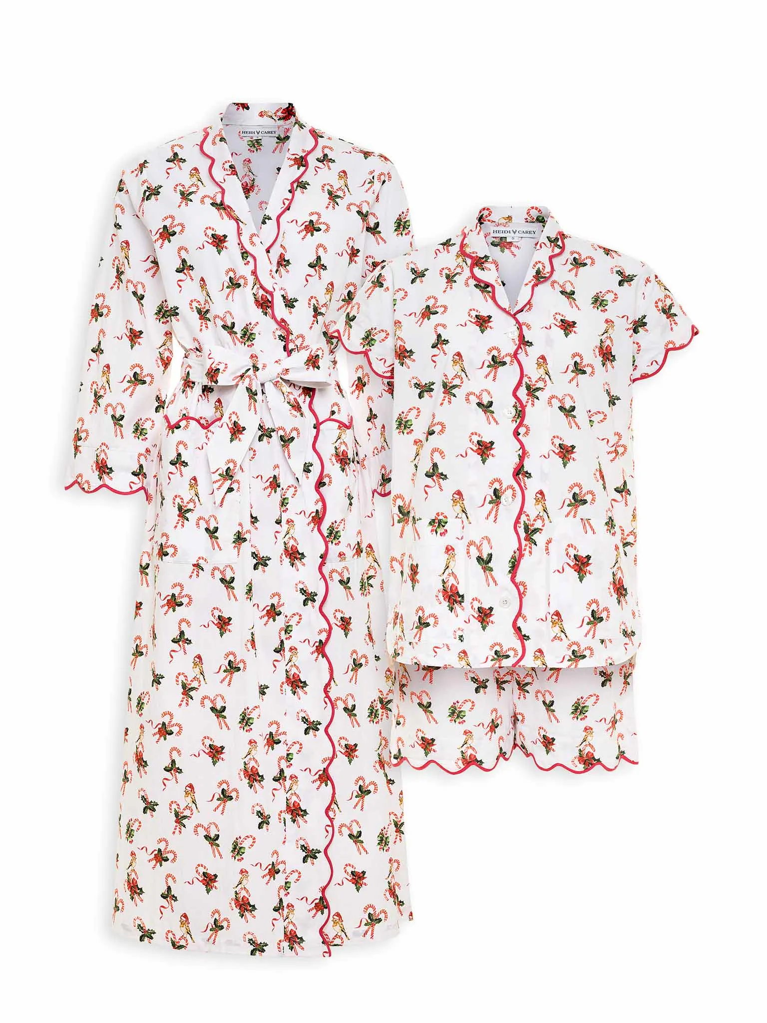 Candy Cane Bundle: Classic Robe   Pajamas with Shorts