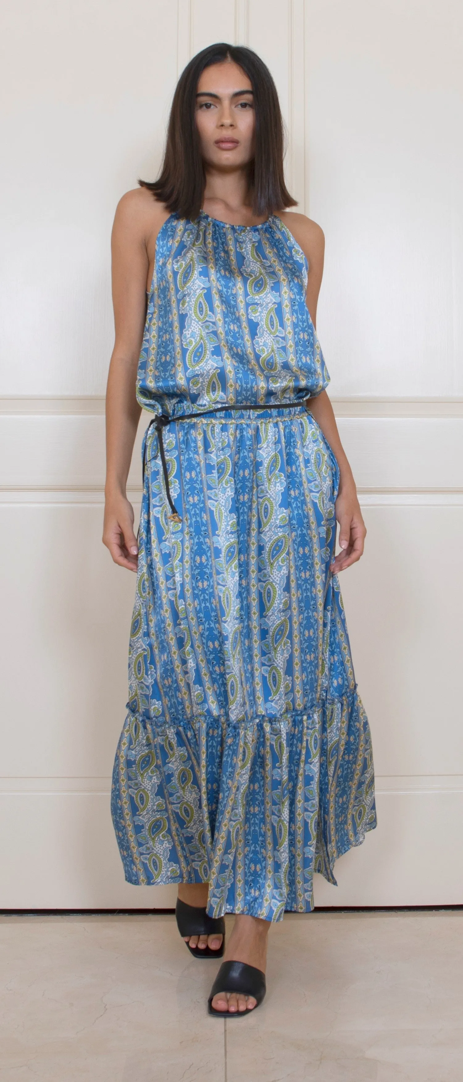 Capri Halter Cami Mediterranean Blue