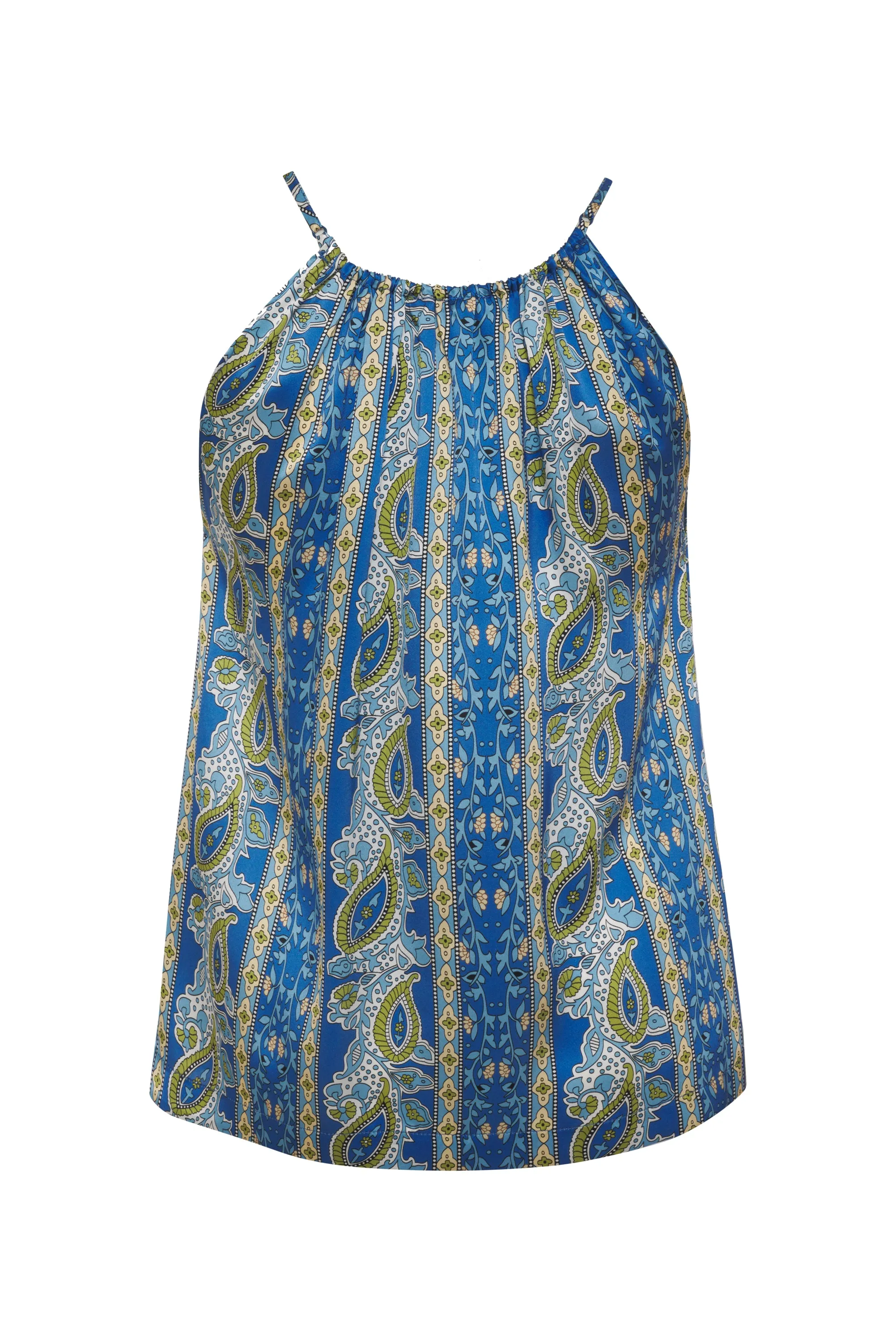 Capri Halter Cami Mediterranean Blue