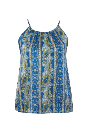 Capri Halter Cami Mediterranean Blue