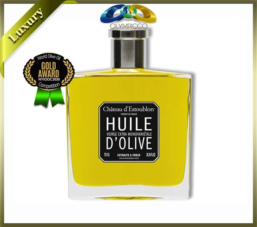 Chateau d Estoublon - Flacon Couture Extra Virgin olive Oil - Luxury White Gift Box 750ml
